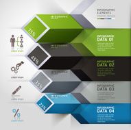 Abstract 3d infographics options