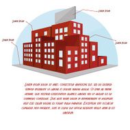 Stylish Building Illustration With Space For Text N2