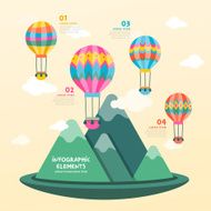 hot air balloon infographics design