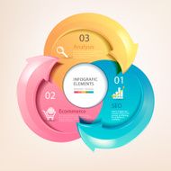 Business circle Arrows with options banner