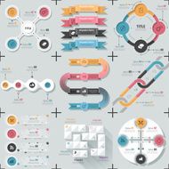 Set Of 9 Flat Minimal Infographics N10