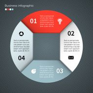 Modern vector info graphic for business project N176