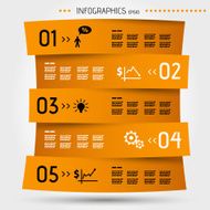 orange zig zag infographic template
