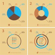 Beige flat infographics diagrams