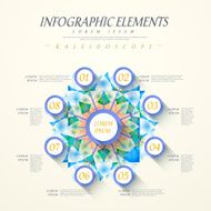 abstract kaleidoscope option infographics