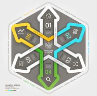 Modern arrow business circle origami style