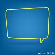 Vector speech bubble with drawing concept idea
