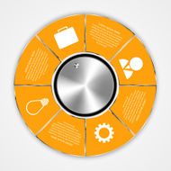 Modern circle options infographic