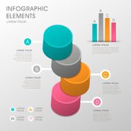 abstract cylinder infographics