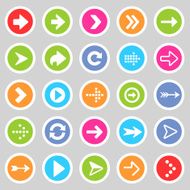 Flat arrow icons 5