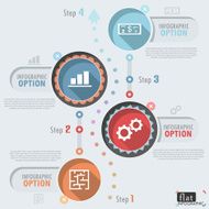 Flat infographic design N16