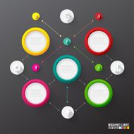 Infographic template with circular elements