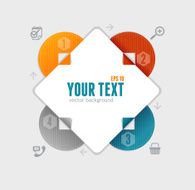 Modern glossy infographics options arrow banner N3