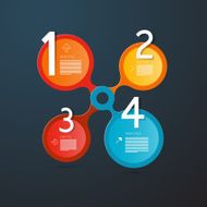 Circle Steps for Tutorial Infographics