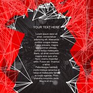 abstract red modern triangulation shapes