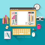 flat design concept of graphic
