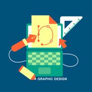 flat design concept of graphic N2