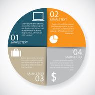 Infographics circle paper N2