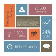 Vector flat infographics template N2