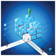 Stair Cube Business Infographic Design Template N2