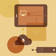 Beige abstract flat interface concept