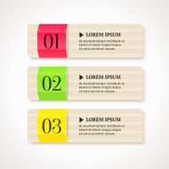 Color numbered option banners