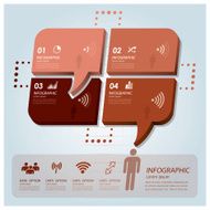 Business Infographic With Communication Speech Bubble Vector Design