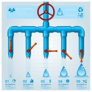 Water Pipe Business Infographic Design Template N2