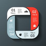 Modern vector info graphic for business project N180