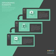 flat style abstract banner infographics N2