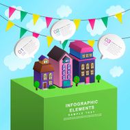 abstract houses infographics