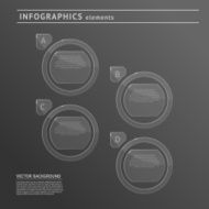 Glass infographics elements