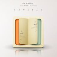 abstract 3d origami paper infographics N7