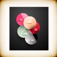 Colorful glossy circle infographic template