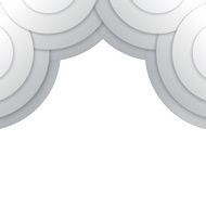 Abstract grey paper circles vector background