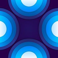 Abstract blue paper circles background
