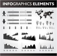 Black and white infographic set N5