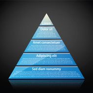 Abstract infographics pyramid banner design