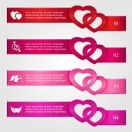 Set of Valentines day infographics