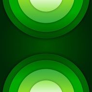 Abstract green paper circles vector background