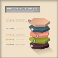 abstract 3d tower infographics N2