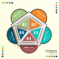 abstract 3d pentagon infographics