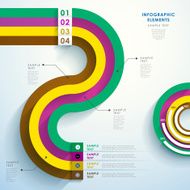 abstract 3d paper infographics N52