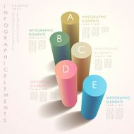 abstract 3d cylinder infographics N7