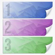 Vector abstract presentation paper banner set