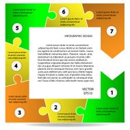 Concept of colorful puzzle banners N4