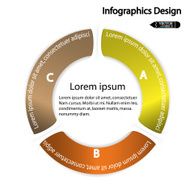 Modern circle infographics options banner N3