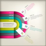 abstract 3d paper infographics N53