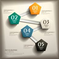 abstract 3d paper infographics N57