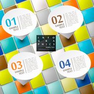 abstract 3d tiles infographics